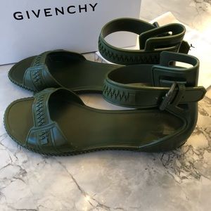 Givenchy Rubb Military Green Sandals